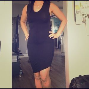 Alexander Wang Black V neck shirt dress